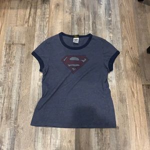 Superman short sleeve navy shirt